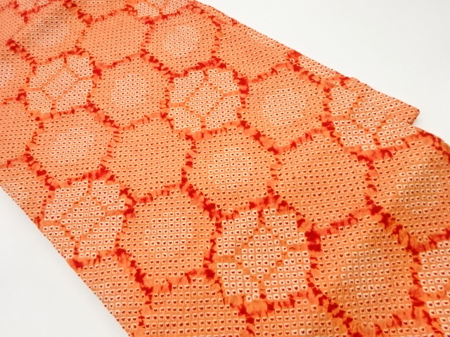 リサイクル　本総絞り亀甲模様名古屋帯